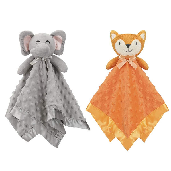 Pro Goleem Elephant and Fox Security Blanket,16''