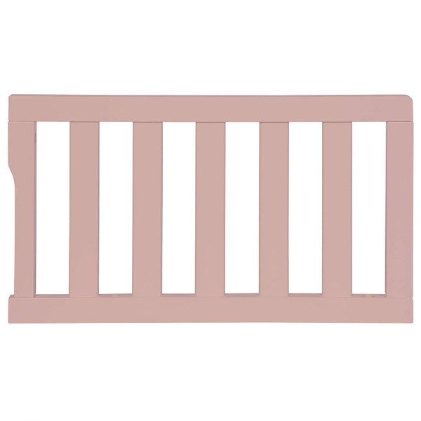 Convertible Crib Toddler Guard Rail in Dusty Pink, Converts Cribs to Toddler Beds, Solid Wood Construction