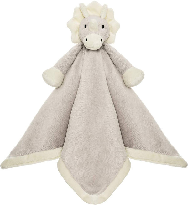Teddykompaniet Diinglisar Lovely Dino Unisex Plush Fleece Baby Blanket with Dinosaur Comfort Toy - 35 X 35 cm