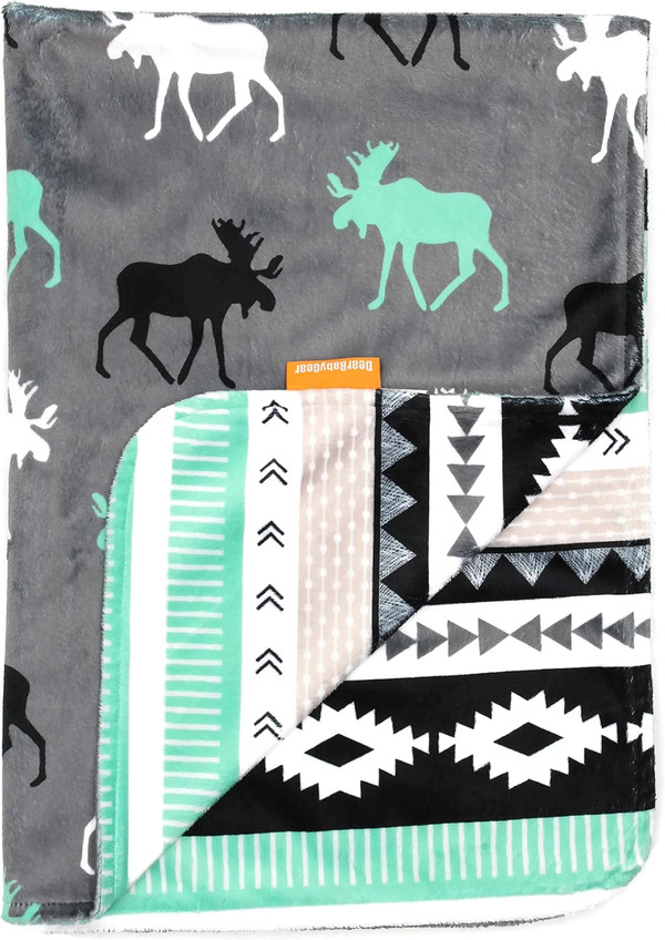 Dear Baby Gear - Premium Car Seat Baby Blanket - Soft Swaddle Blanket for Baby Girls and Boys, Plush Blankets - Adorable