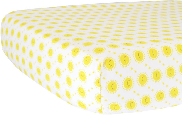 Yellow Sunshine Fitted Crib Sheet Organic Cotton Jersey - Super Soft