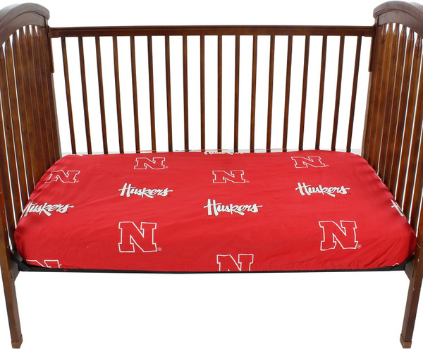 Nebraska Cornhuskers Baby Crib Fitted Sheet