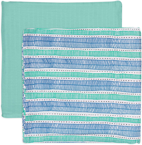 HonestBaby unisex-baby 2-Pack Organic Cotton Swaddle Blankets (LEGACY)