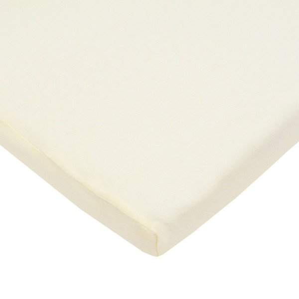 TL Care Supreme 100% Natural Cotton Jersey Knit Fitted 18" x 36" Cradle/Bassinet Sheet, Cream, Soft Breathable