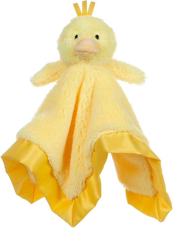 Apricot Lamb Stuffed Animals Duck Security Blanket Infant Nursery Character Blanket Luxury Snuggler Plush Baby Lovey(Duc