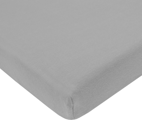 American Baby Company Fitted Mini Crib Sheet 24" x 38", Soft Breathable Neutral 100% Cotton Jersey Portable Sheet, Gray,