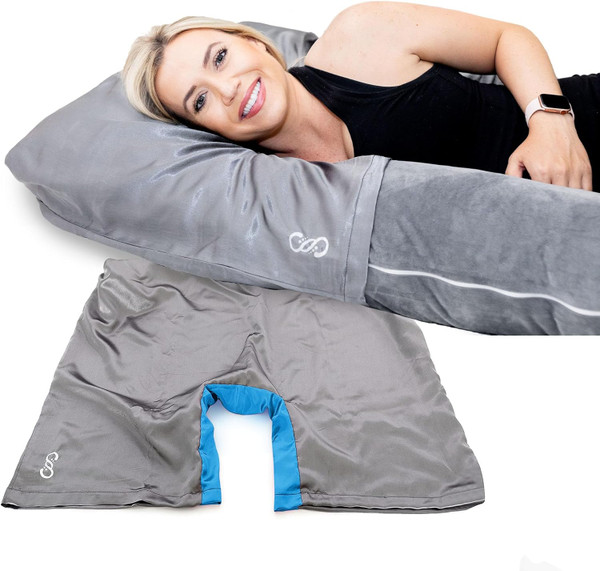 Satin Snuggle Pregnancy Pillow Cover, Satin Maternity Pillow Cover for Cooling Skin & Hair, Durable C and U Pillow Cover