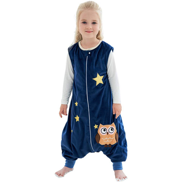MICHLEY Toddler Sleeping Sack with Feet Newborn Infant Sleeveless Sleeping Bag 2-way Zipper Baby Wearable Blanket for Wa