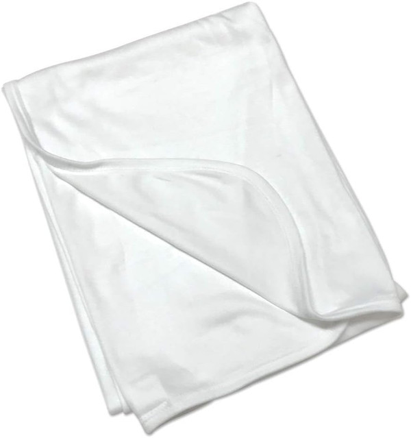 Blank Baby Receiving Blanket (White)