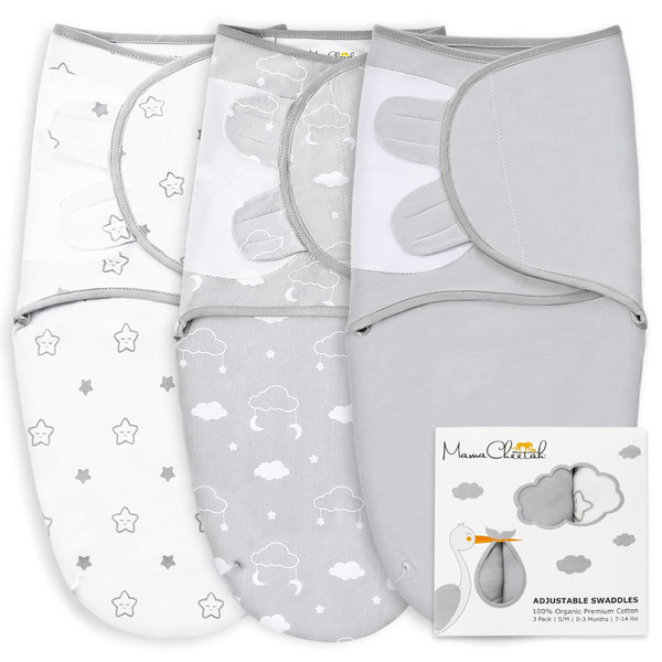 Mama Cheetah Preemie Swaddle Sack, Organic Swaddle Sleep Sacks for Preemies, Preemie Swaddle Blanket Wrap, Easy Swaddles