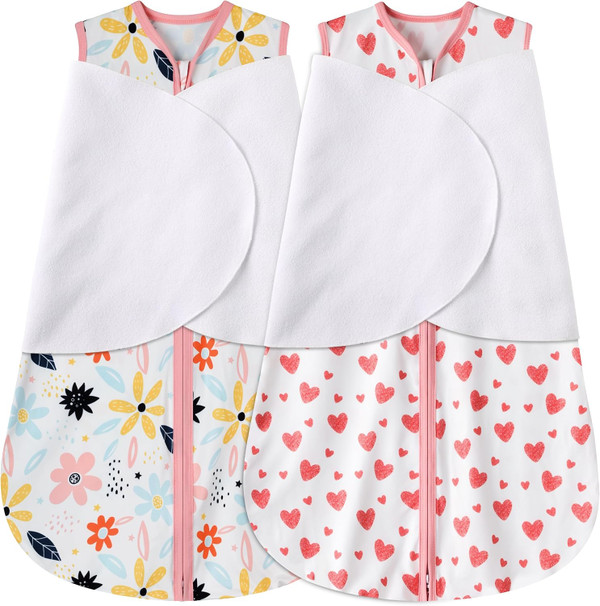 Newborn Sleep Sack Baby Swaddle,3-6 Months,3-Way Adjustable Wearable Blanket,100% Rayon Cotton Swaddling Sleeping Bag?TO