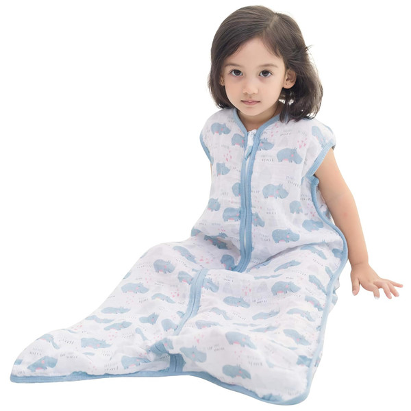 Baby Sleep Sack 2-4 T Boys & Girls Wearable Blanket 100% Organic Cotton 0.5 TOG Toddler Sleeping Sack 2- Way Zipper X-La