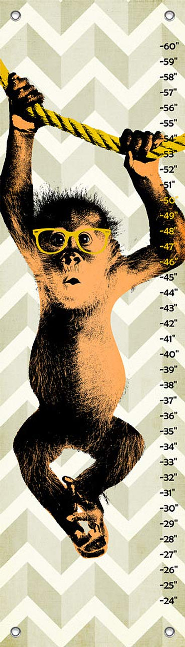 Oopsy Daisy Growth Charts Too Hip to be Square by Oopsy Daisy House, 12 by 42-Inch