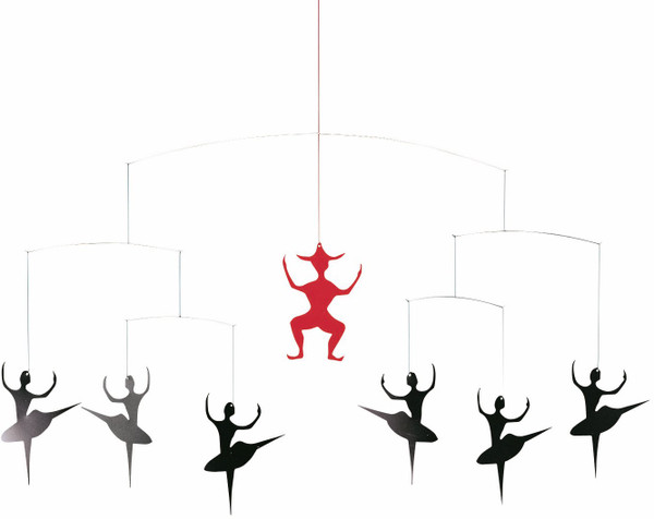 H.C. Andersen Ballet Hanging Nursery Mobile - 28 Inches - Quality Plastic - Handmade in Denmark by Flensted
