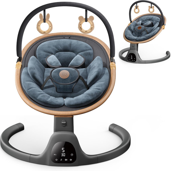 Baby Swings for Infants, Fasonbaby Bluetooth Infant Swing with Music Speaker with 3 Seat Positions, 5 Speeds and Remote