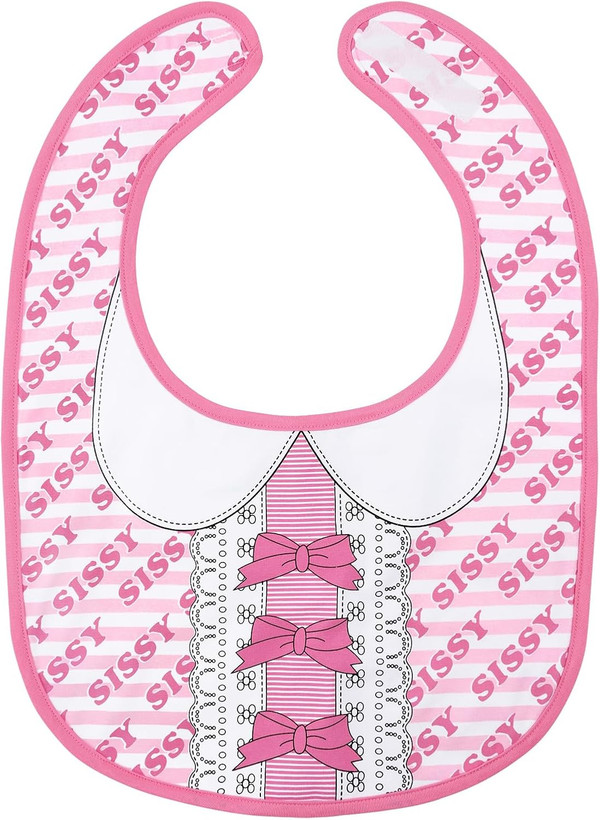 Littleforbig Cotton Waterproof Babydoll Printed Adult Bib with Adjusta