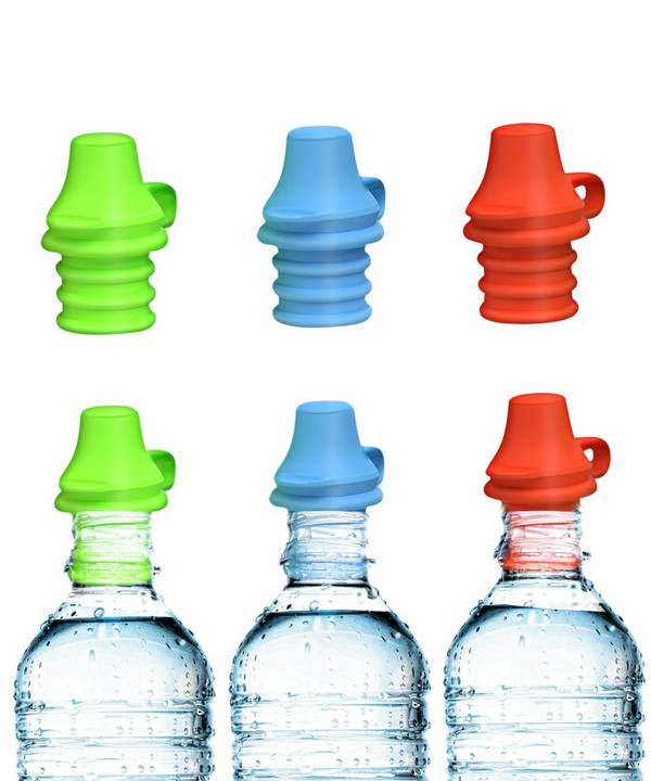 No Spill Silicone Bottle Topper Spout - BPA Free - 7mm Slit，traveling