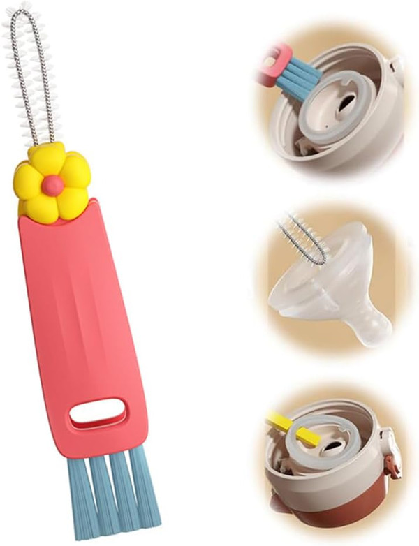 3 in 1 Cup Lid Cleaning Brush, 2024 Upgraded Portable Crevice Cleaning