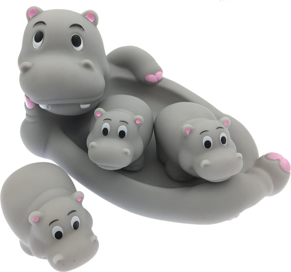 Playmaker Toys Rubber Hippo FamPlaymaker Toys Rubber Hippo Family Bath