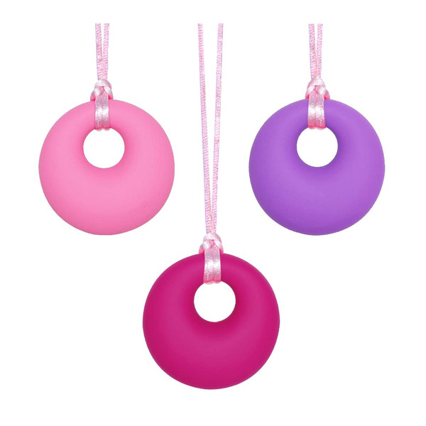 Chew Necklace for Sensory Kids Girls, Chewy Necklace Sensory Chew Toys