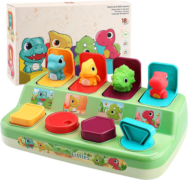 Interactive Pop Animal Up Pals Baby Toy,Cause and Effect Toy,Early Lea
