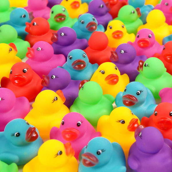 144-Pack Mini Rubber Ducks Set, Mini Colorful Rubber Duckies Bath Toy
