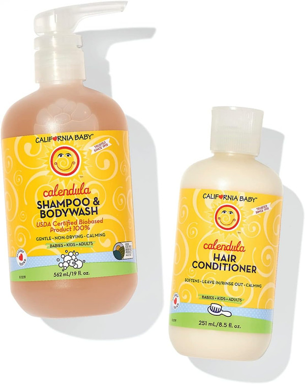 California Baby Calendula Shampoo & Bodywash + Hair Conditioner | 100%