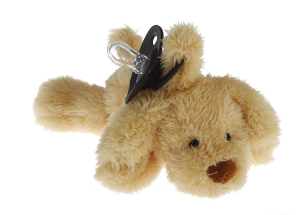 Furry Friend Pacifier Plush Toy - Ultra Soft Cuddly 100% Polyester wit