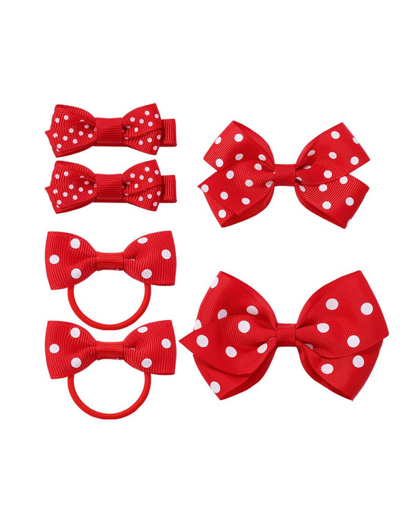 Polka Dot Hair Bow Baby Girls Polka Dot Hair Clips Infant Toddler Polk