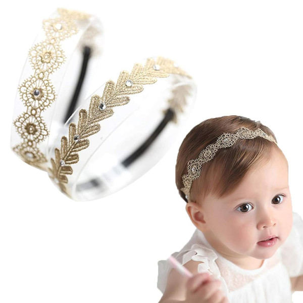 Baby Toddler Elastic Chiffon Flower Headbands Princess Girls Hand Sewi