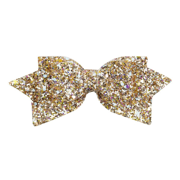 5 Inch Baby Girl Glitter Hair Bows Boutique Hair Clip Teens Toddlers G