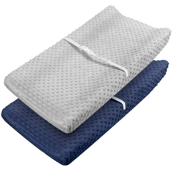 Babebay Changing Pad Cover - Ultra Soft Minky Dots Plush Changing Tabl