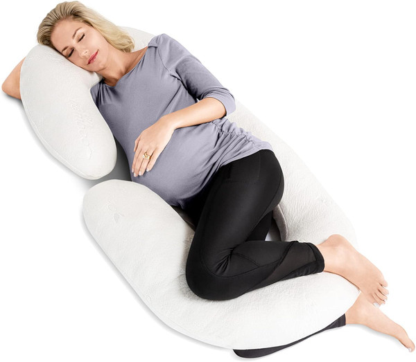 Pregnancy Pillow - 60 Inch, C-Shaped Maternity Pillows for Sleeping - Full Body Pillow for Pregnant Women - Reduces Hip,