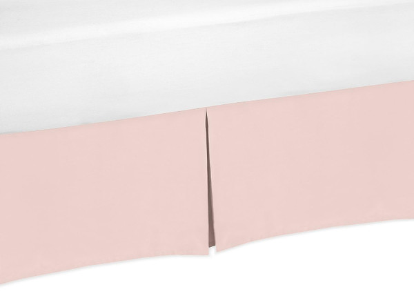 Blush Pink Baby Girl Pleated Crib Bed Skirt Dust Ruffle for Bedding Collections by Sweet Jojo Designs
