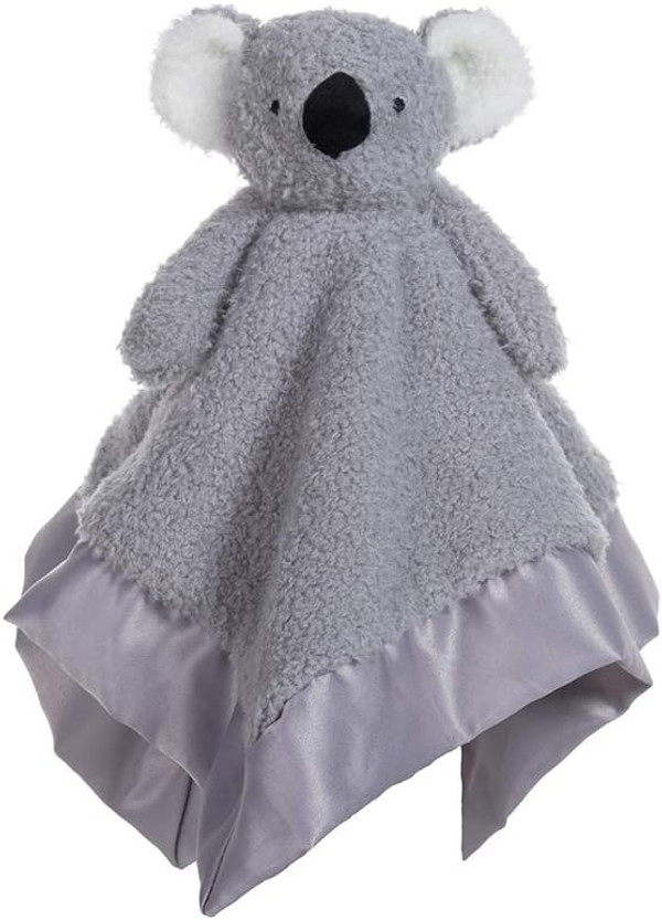 Apricot Lamb Stuffed Animals Soft Security Blanket Gray Koala Infant Nursery Character Blanket Luxury Snuggler Plush(Gra
