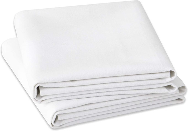 Flannel Protector Pad?100? Waterproof Mattress Protector Pad, One Size, 34" X 54"-2Pack