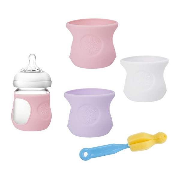 3 Pack Silicone Sleeve for Philips Avent Glass Bottle, Anti Breakage B