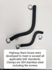 Highway Stars 1986 Power steering reservoir hose and Power steering return hose and stainless steel clamps