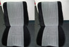 Interior- 85-87 Grand National Seat covers - Black Exclusive/Grey Exclusive Complete Set with BLACK Headrests