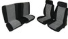 Interior, 1985-1987 Grand National Seat Upholstery - Complete Velour Set (2 buckets, rear seat & BLACK Headrests)