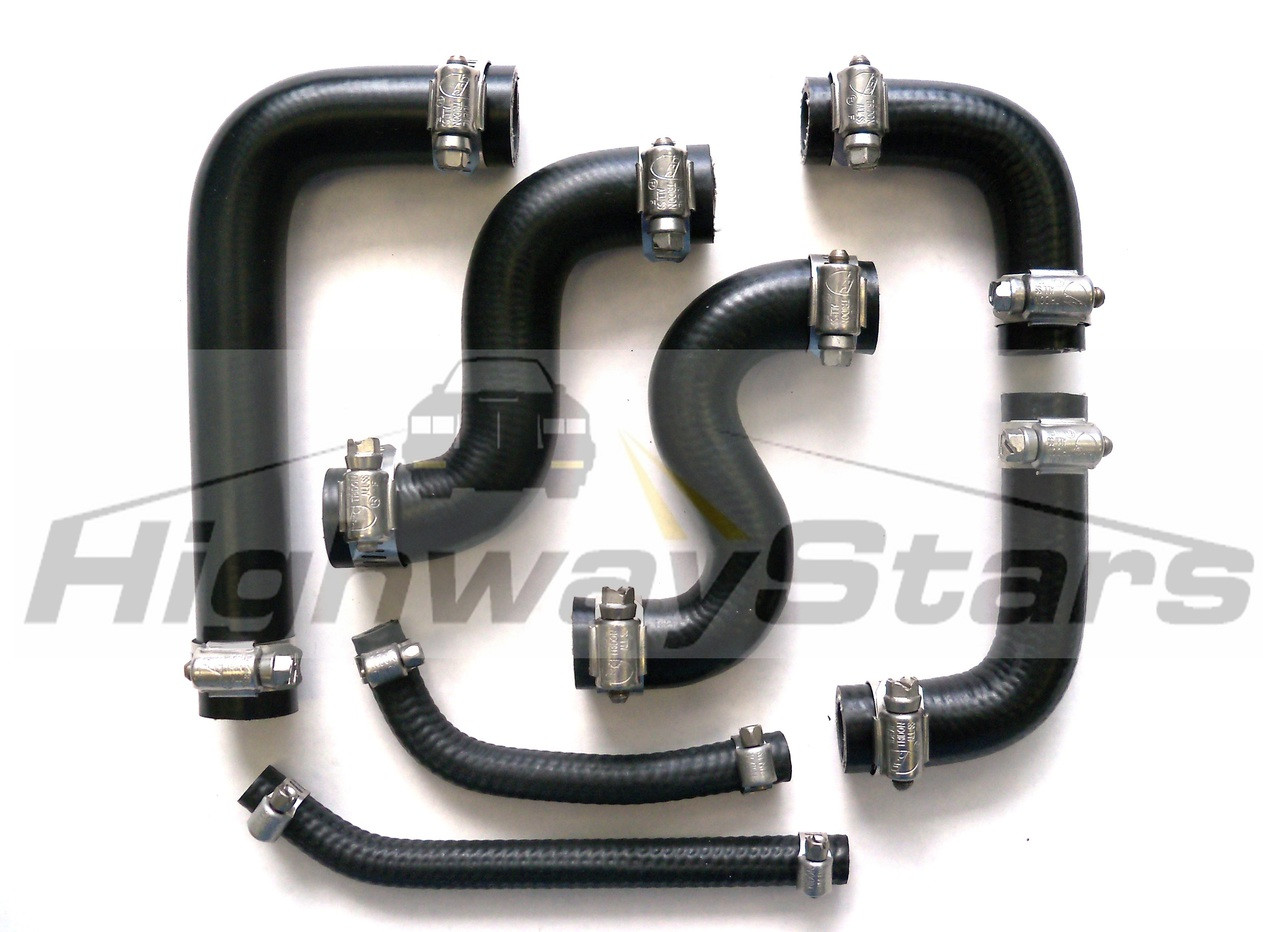 Highway Stars Molded Heater hose set with all stainless steel clamps