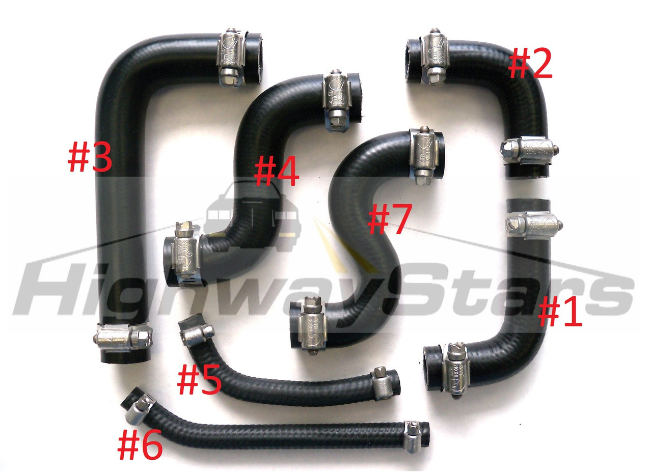 Molded ECR Heater hose set with stainless steel clamps