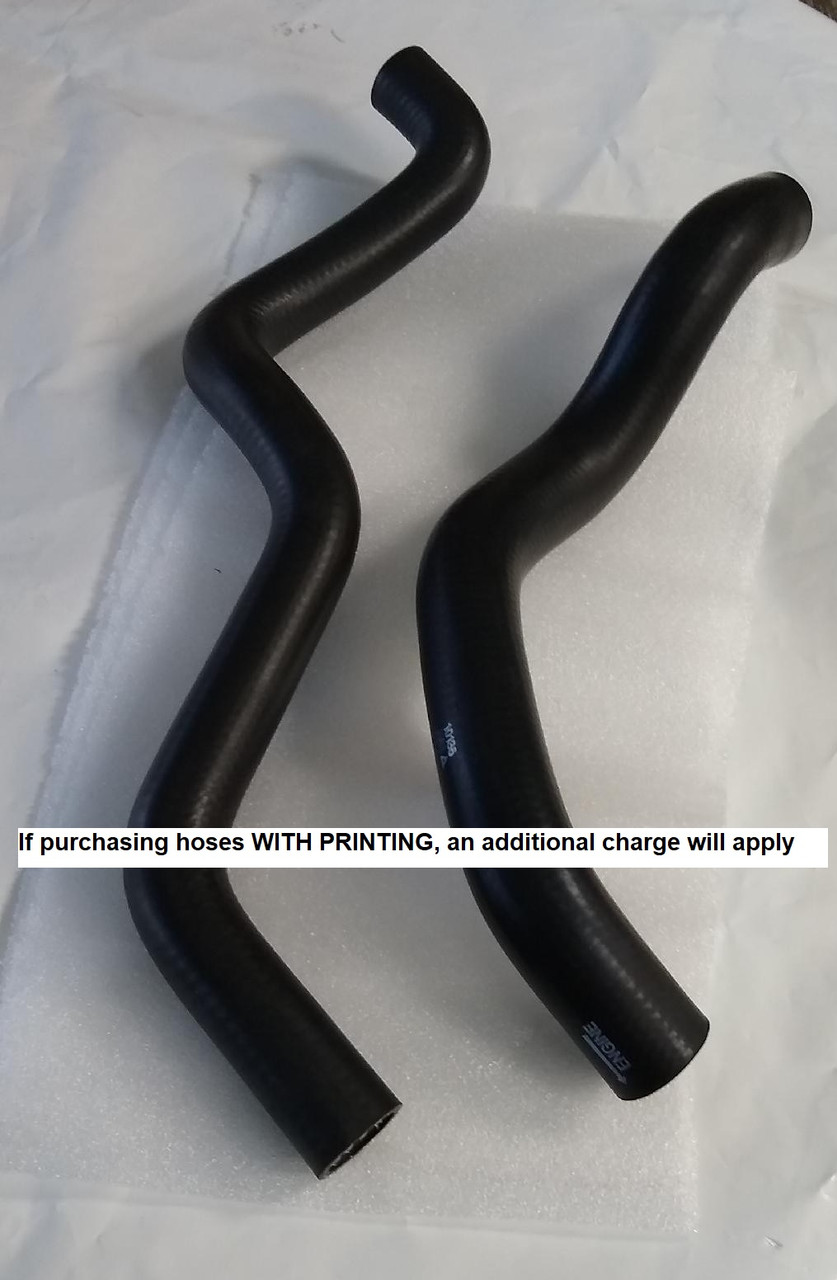 1989 Pontiac Turbo Trans Am Upper and Lower Radiator Hose Set replaces GM#s 10136 & 10135 with printing