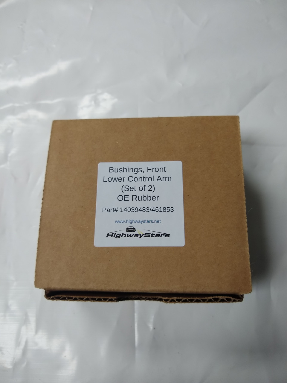 Pair of OE RUBBER front lower (1 forward & 1 rearward) control arm
