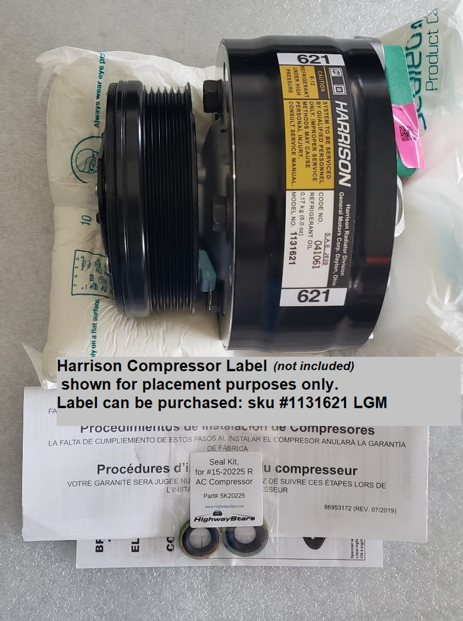 AC compressor for Buick Turbo Regal Grand National GNX replaces  ACDelco #15-20225