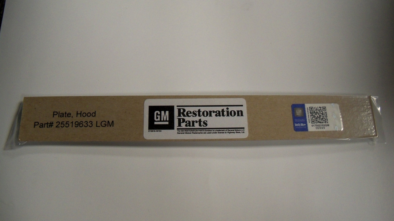 Licensed GM restoration 3.8 SFI hood badge for Grand National with exact factory correct connecting sections sold by Highway Stars