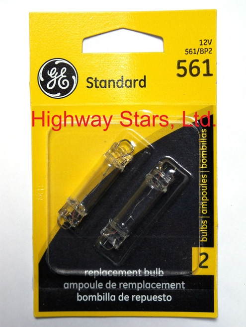 Pack of 2 Dome light lamp GE 561 bulbs available at Highway Stars