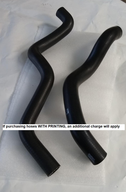 1989 Pontiac Turbo Trans Am Upper and Lower Radiator Hose Set replaces GM#s 10136 & 10135 with printing