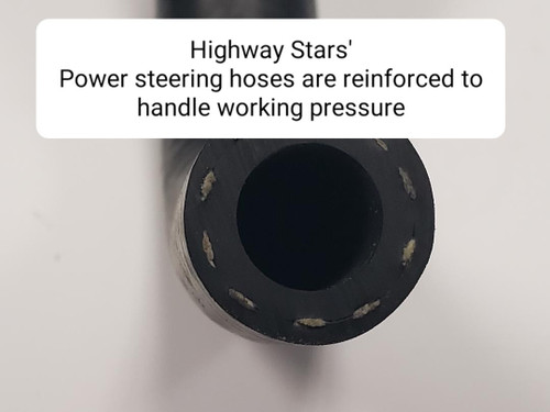 Highway Stars Power Steering Hose cross section view of reinforcement
