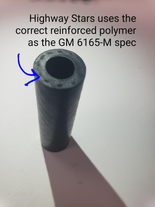 Vacuum hose tubing GM 6156-M for left port on vacuum block used on Buick Turbo Regal, Grand National, GNX and other GM applications